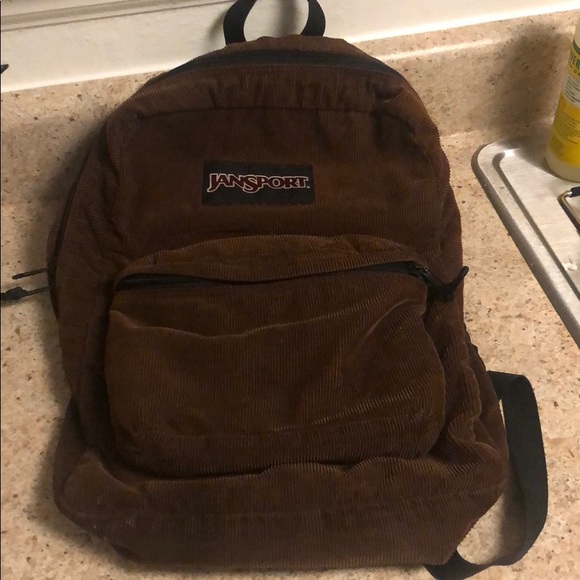 dark brown jansport backpack